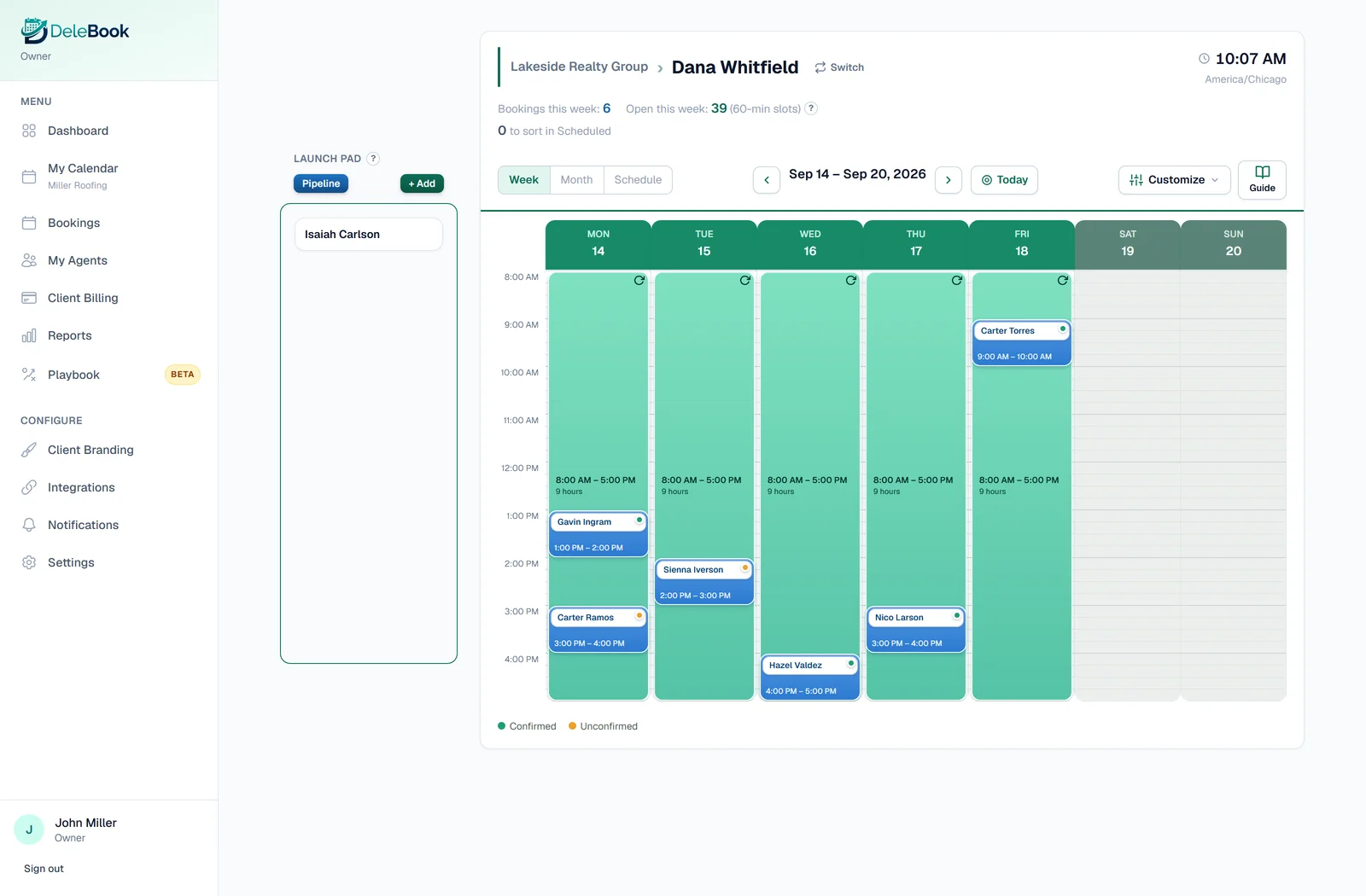 Book straight into their calendar